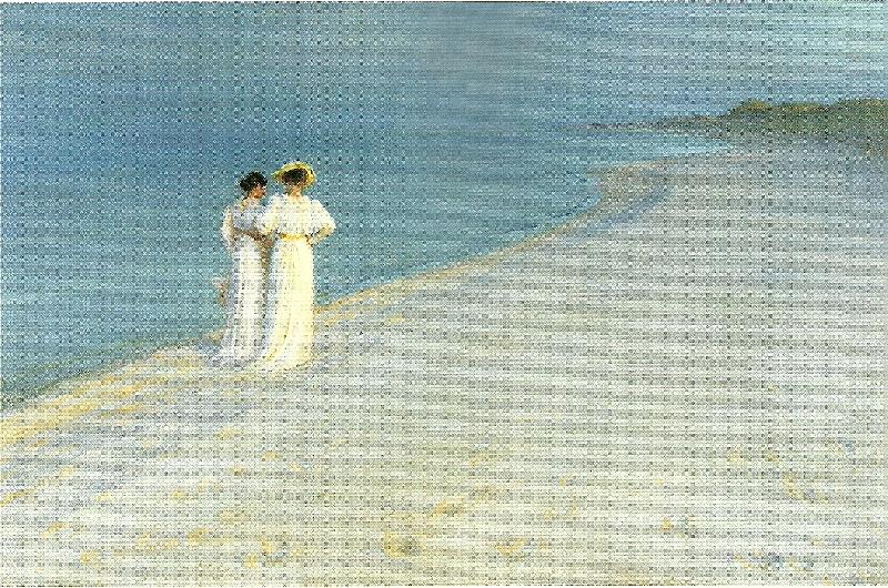 sommeraften pa skagen sonderstrand, Peter Severin Kroyer